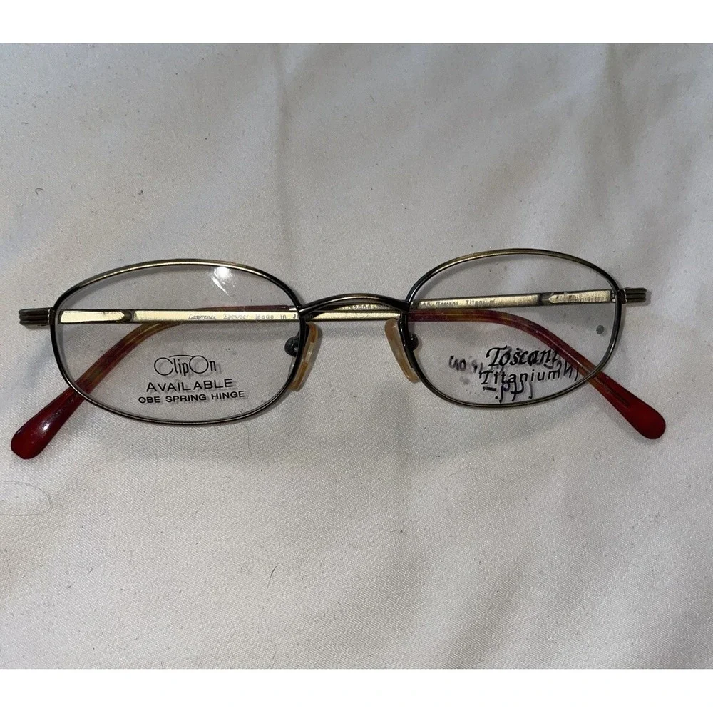 *Rare* Toscani Italy T2004 Gold 49-21-145  Ant Gold Full Rim Eyeglasses Frame